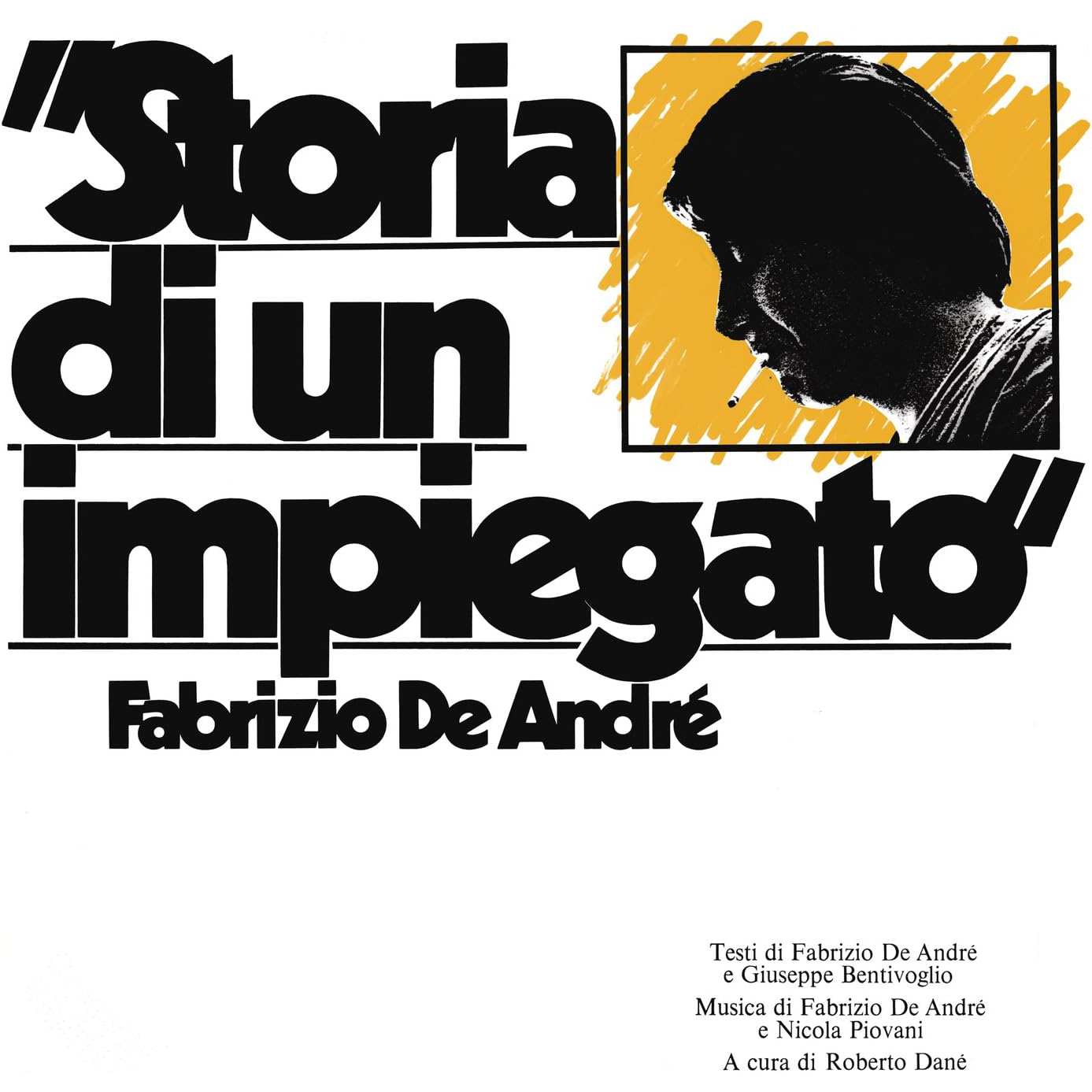 Copertina Vinile 33 giri Storia di un Impiegato di Fabrizio de Andrè